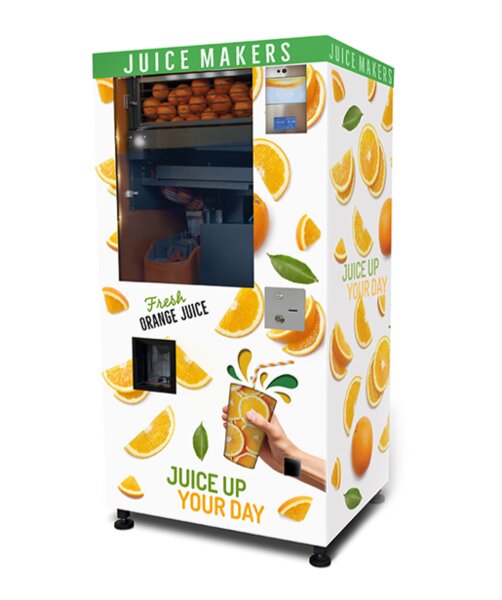 The JuiceMakers orange juice vending machine
